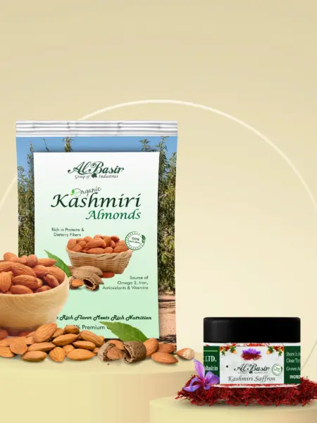 ALBASIR KASHMIRI ALMONDS + SAFFRON COMBO (1)