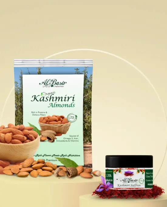 ALBASIR KASHMIRI ALMONDS + SAFFRON COMBO (1)