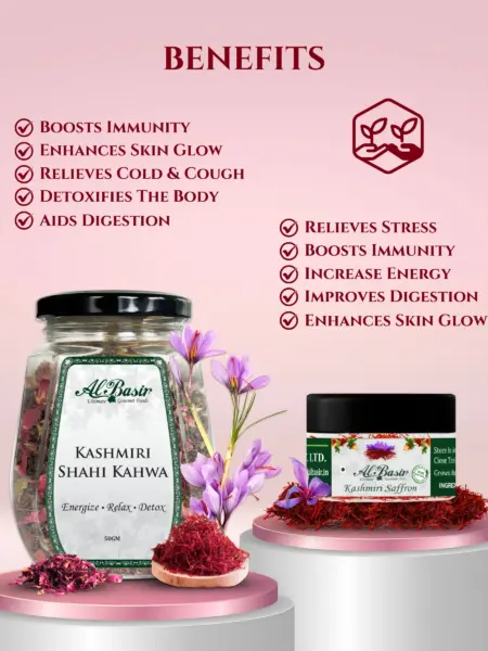 ALBASIR KASHMIRI SHAHI KAHWA + SAFFRON COMBO (2)