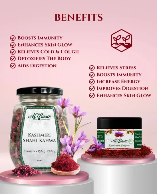 ALBASIR KASHMIRI SHAHI KAHWA + SAFFRON COMBO (2)