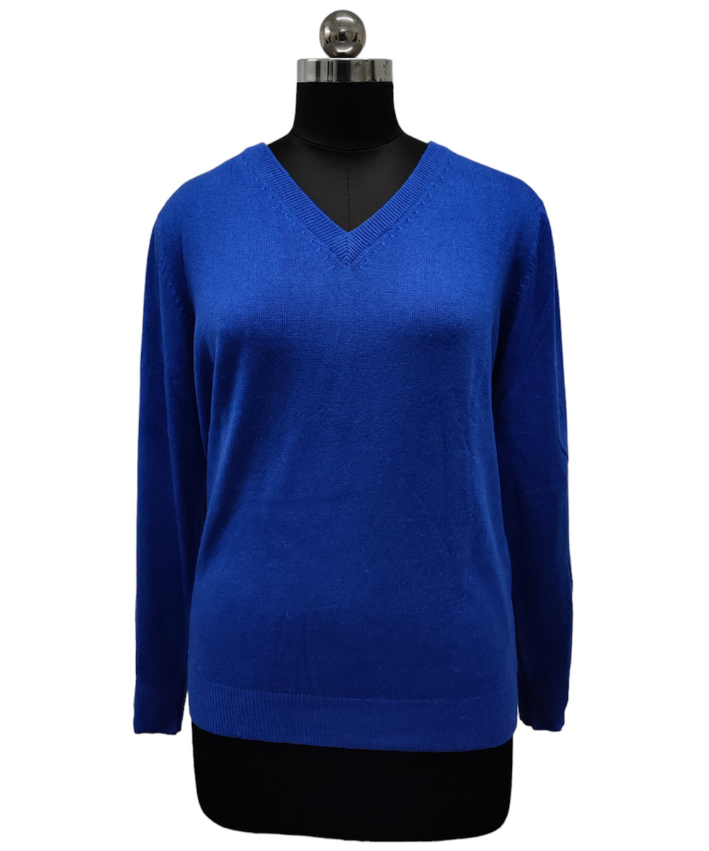 Sweater Pashmina V Neck Blue1 Sweater Pashmina V Neck - Image 1