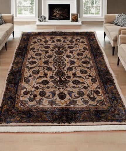 Floral Silk Carpet (7' x 10' Ft.)