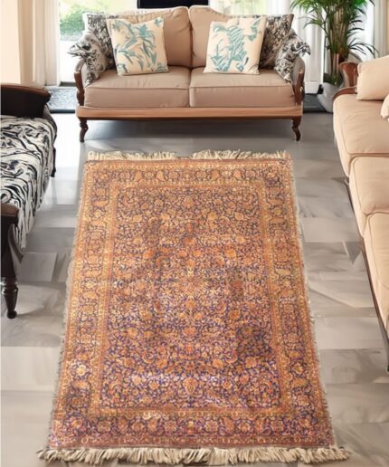 Floral HM Silk Carpet (5' x 7' Ft.)