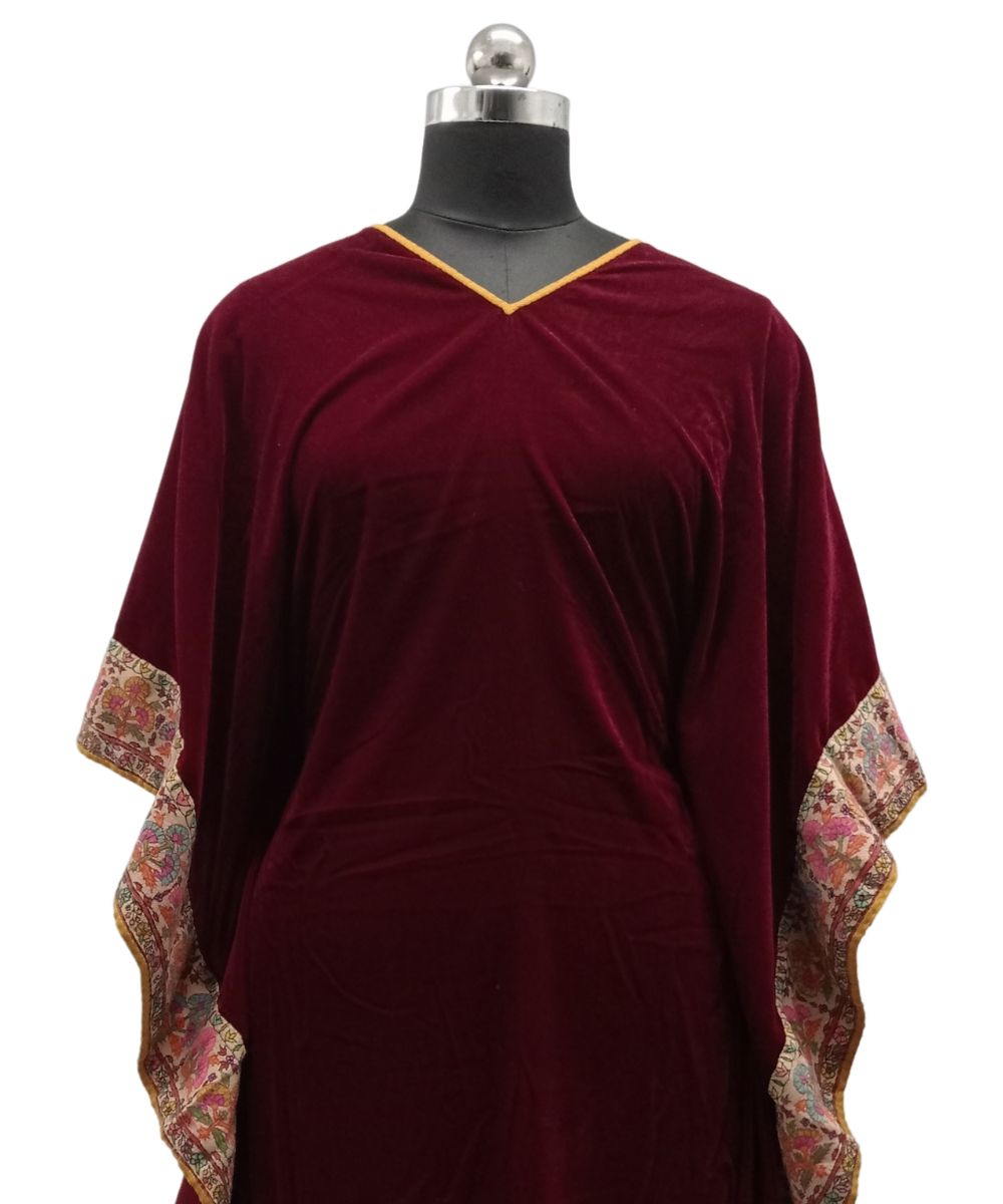 Kaftan Velvet Maroon 1 Kaftan Long Velvet - Image 1
