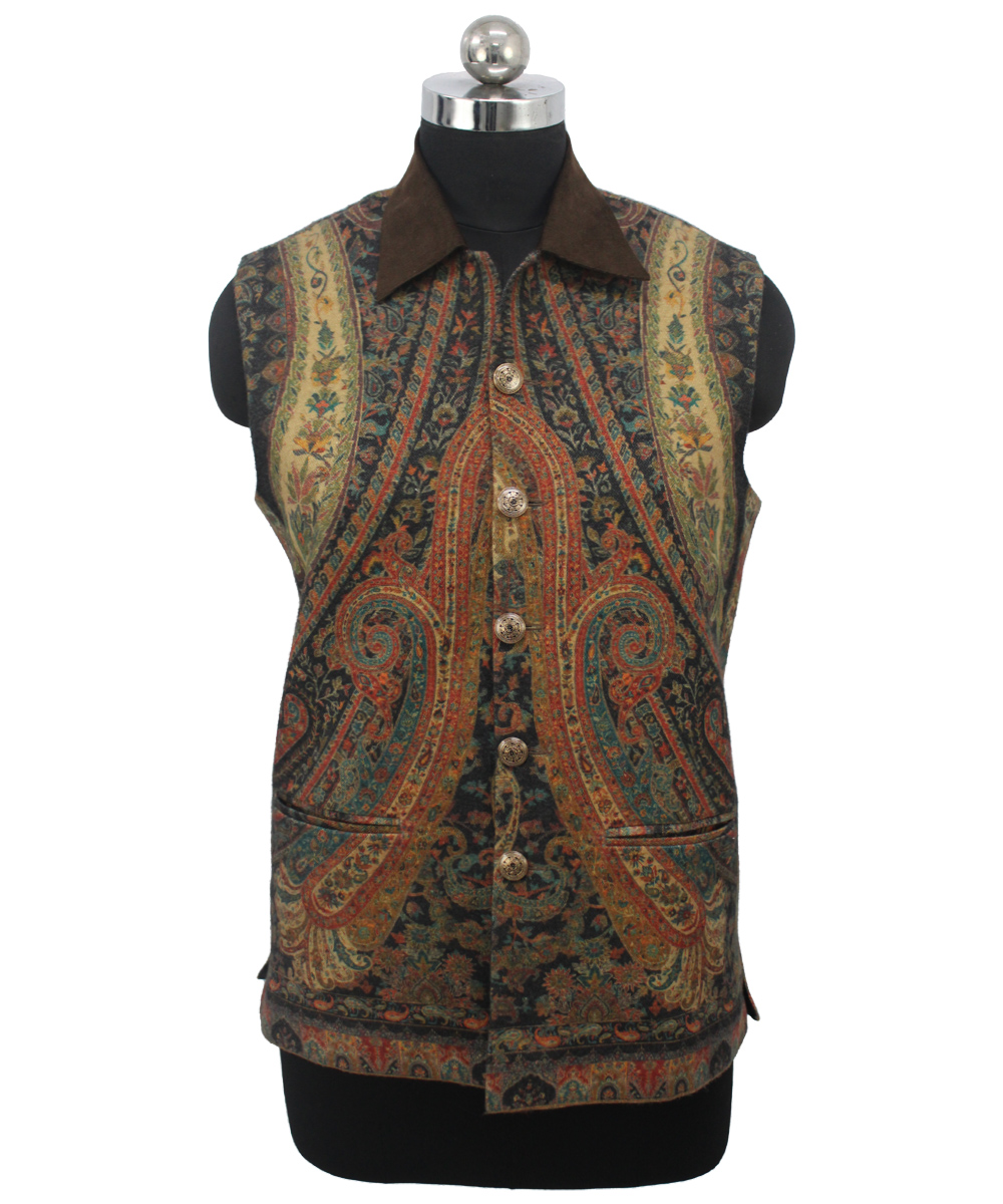 Waist Coat L01 Waist Coat Kalamkari - Image 1