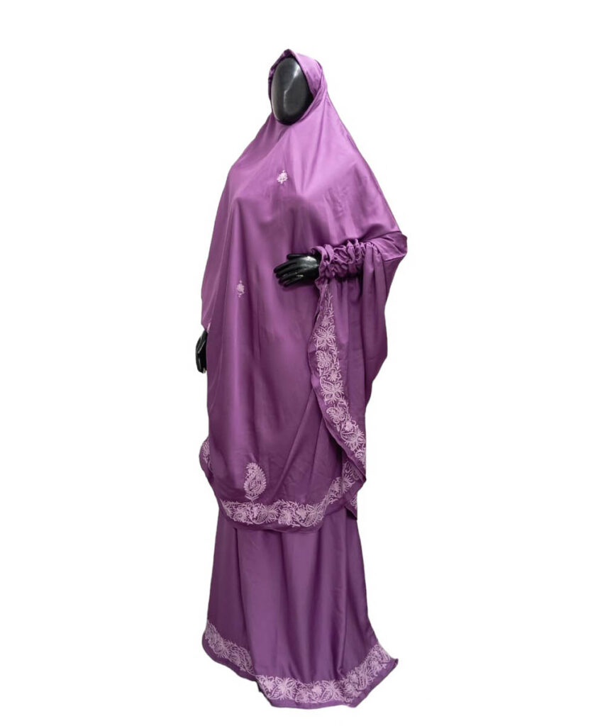 purple abaya 2 side pose editing