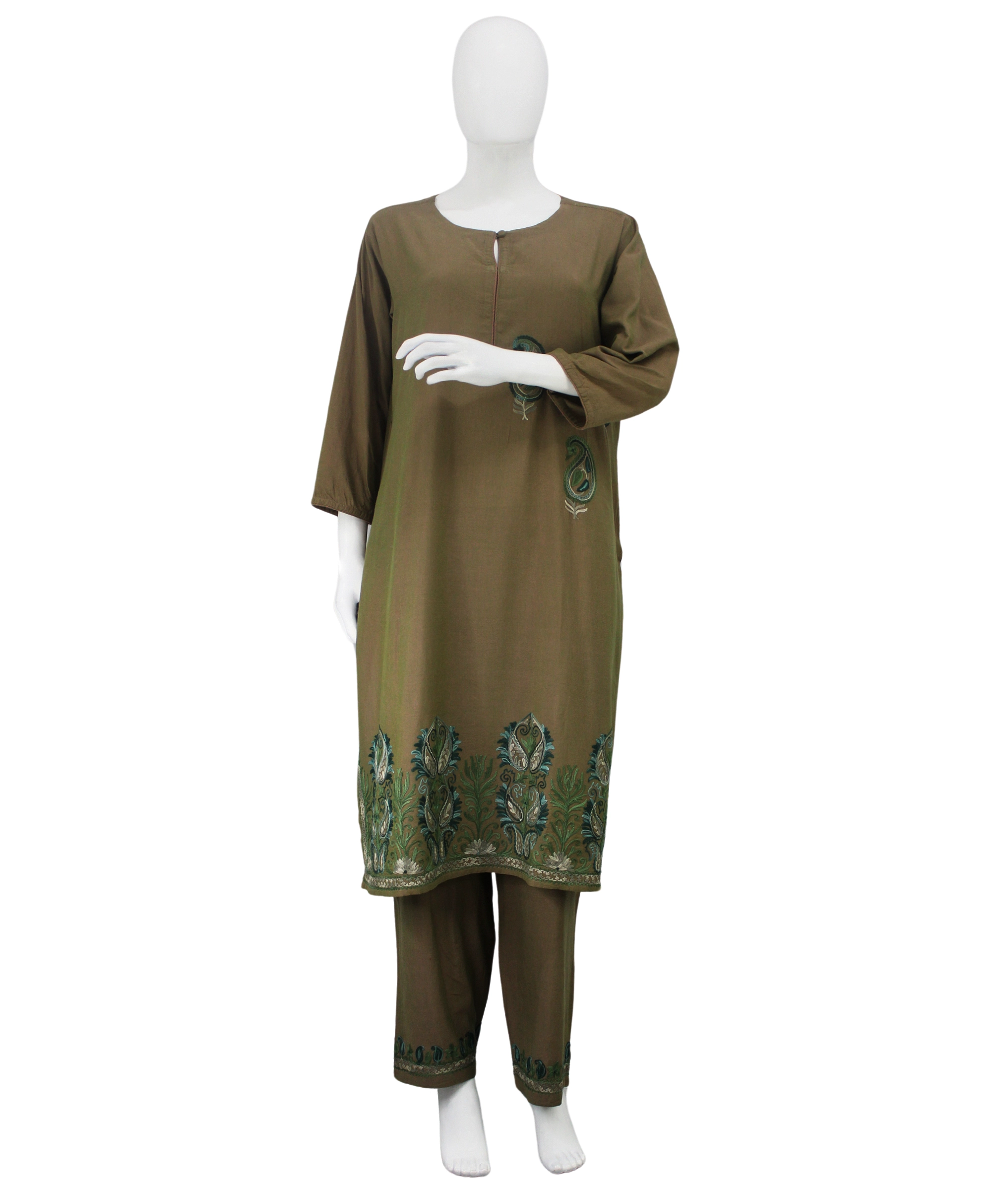 Suit Cotton Aari 1 Kurti Palazzo Set Aari - Image 1