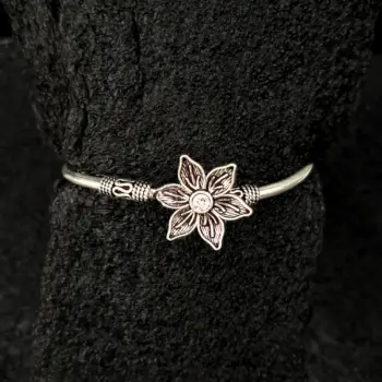 Silver Floral Bracelet