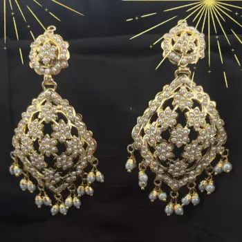 Earrings Floral Pearl