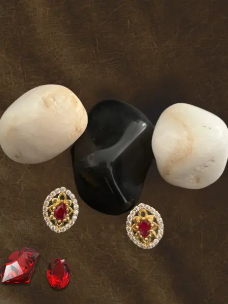 Ruby Ear Studs