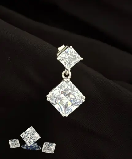 Earrings Crystal Silver