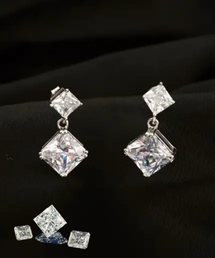Earrings Crystal Silver