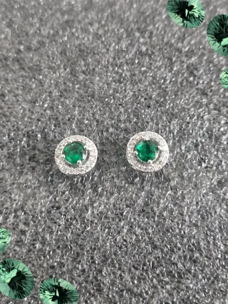 Earrings Emerald Stud