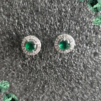 Earrings Emerald Stud
