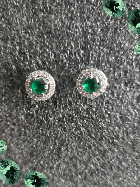 Earrings Emerald Stud