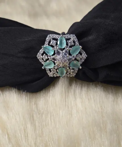 Ring Floral Aqua 3