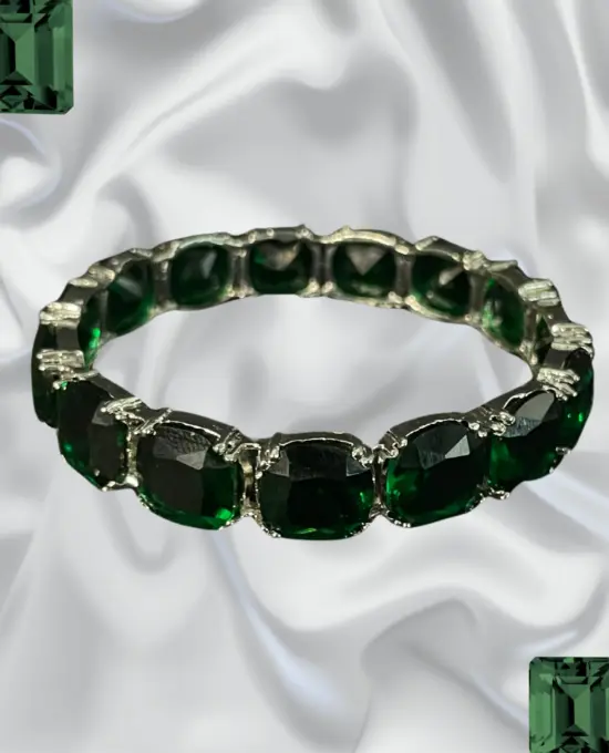 Green Gemstone Bangles 1
