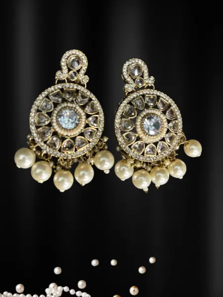 Necklace Set Pearl Kundan