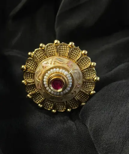 Ring Floral Kundan3