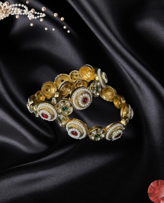 Bangles Kundan Pearl