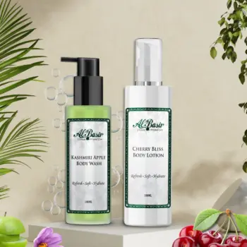 ALBASIR KASHMIRI APPLE BODY WASH + CHERRY BLISS BODY LOTION COMBO (1)