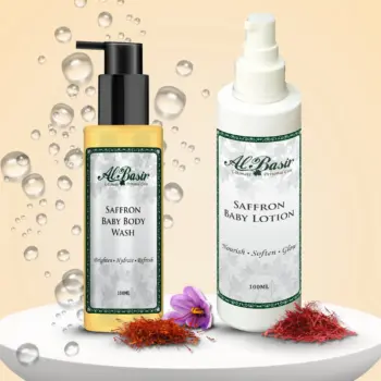 ALBASIR SAFFRON BABY BODY WASH + SAFFRON BABY LOTION COMBO (1)