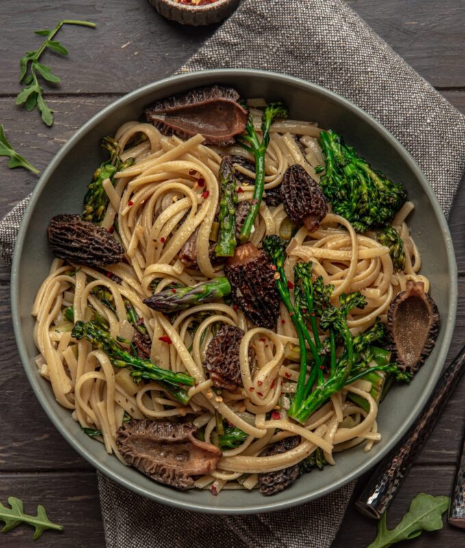 simply pasta vegan morel mushroom pasta 4 scaled 1