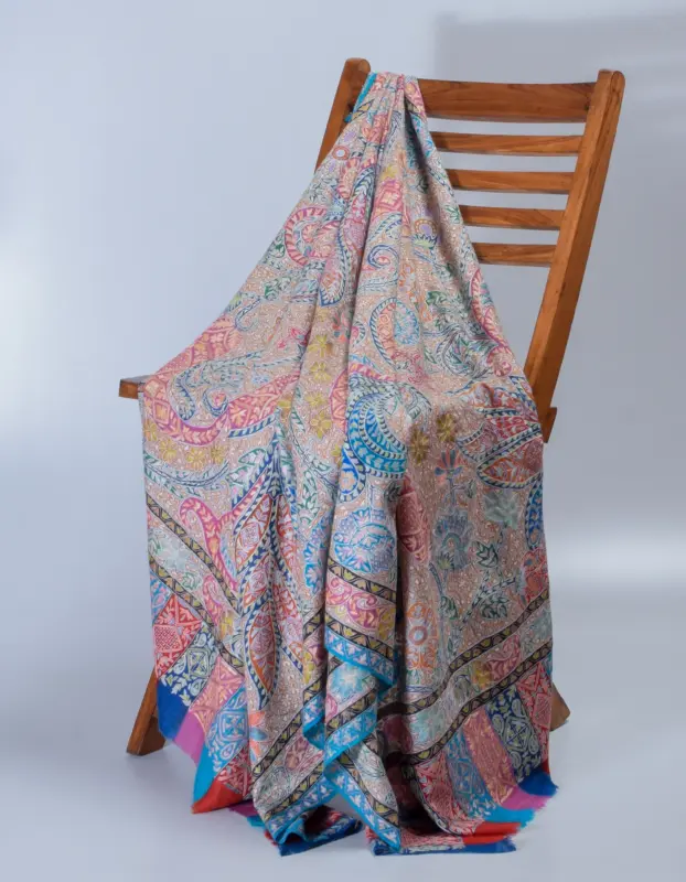 kalamkari shawl needle work 2