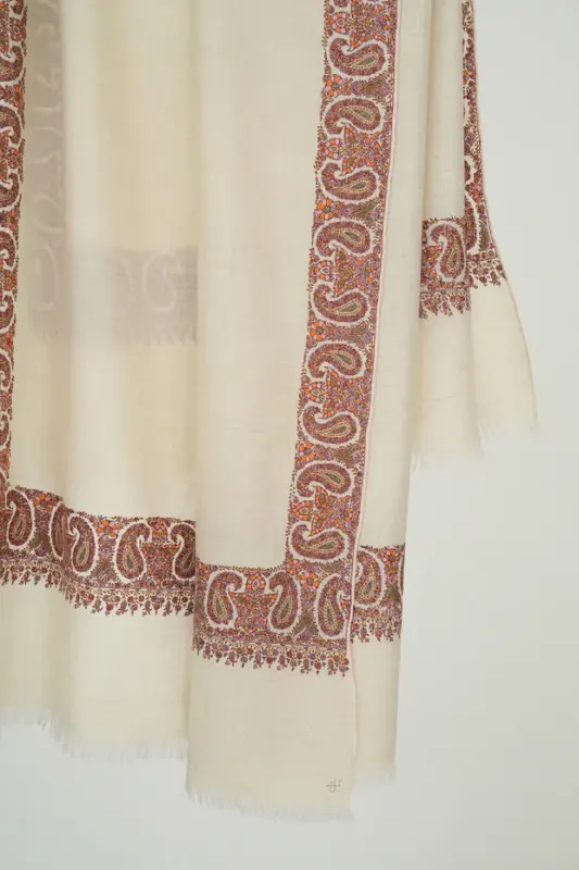An Antique Dordaar Sozni Work Shawl