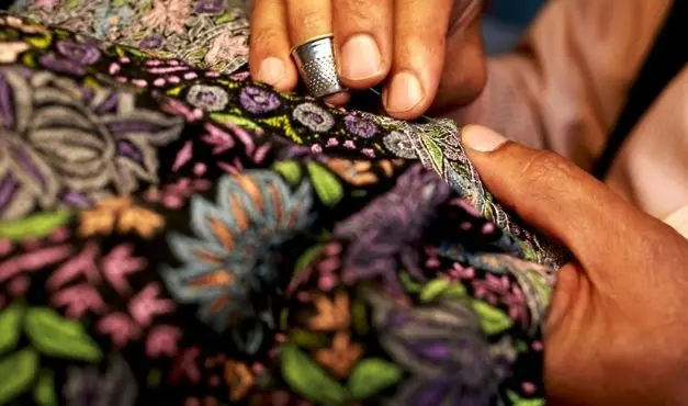 Kalamkari With Needle Work Shawl Blog IMAGES