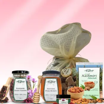 ALBASIR GIFT HAMPER KAHWA + HONEY + SAFFRON + ALMOND (1)